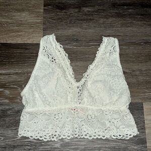 Altar’d State White Lace Bralette - Size Medium